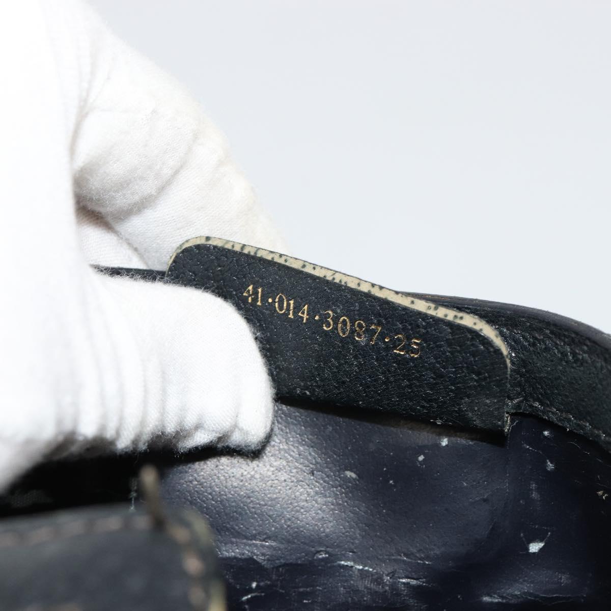 GUCCI GG Supreme Sherry Line Clutch Bag PVC Navy Gold 41 014 3087 25 Auth 180897