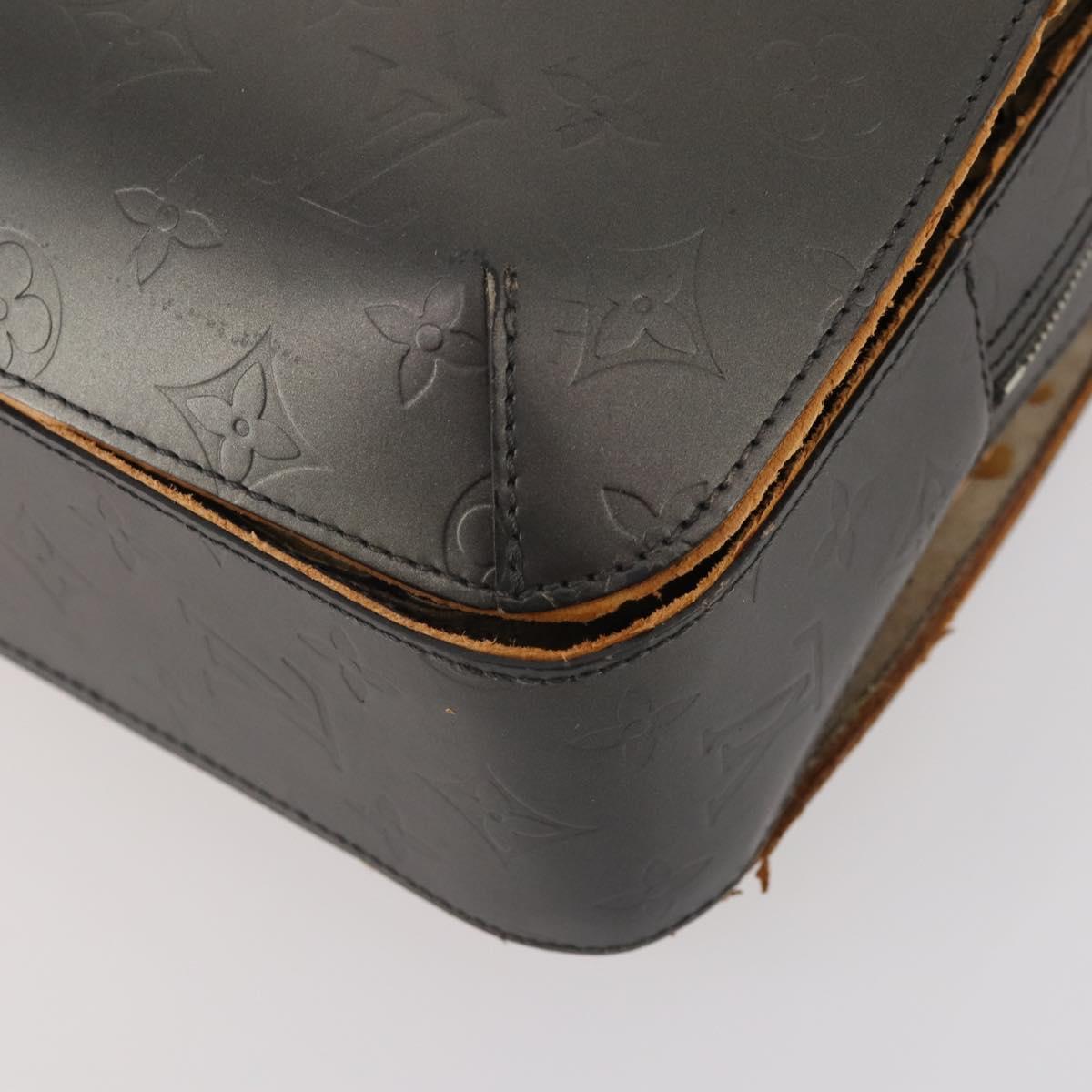 LOUIS VUITTON Monogram Mat Malden Hand Bag Black M55132 LV Auth 180898