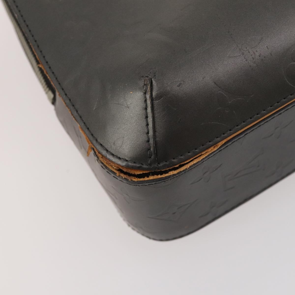 LOUIS VUITTON Monogram Mat Malden Hand Bag Black M55132 LV Auth 180898