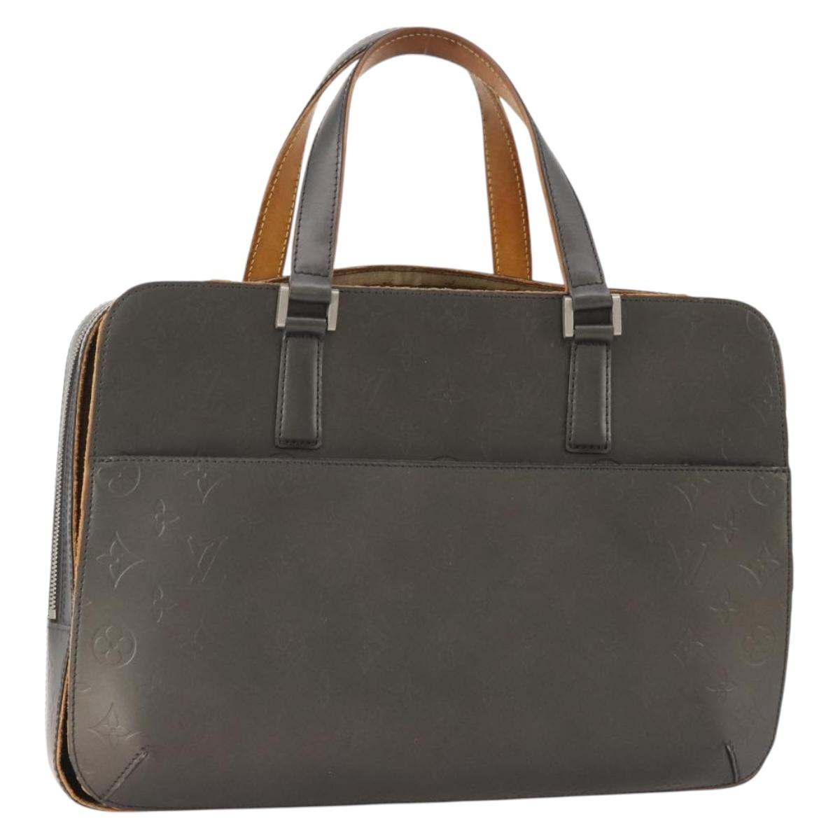 LOUIS VUITTON Monogram Mat Malden Hand Bag Black M55132 LV Auth 180898