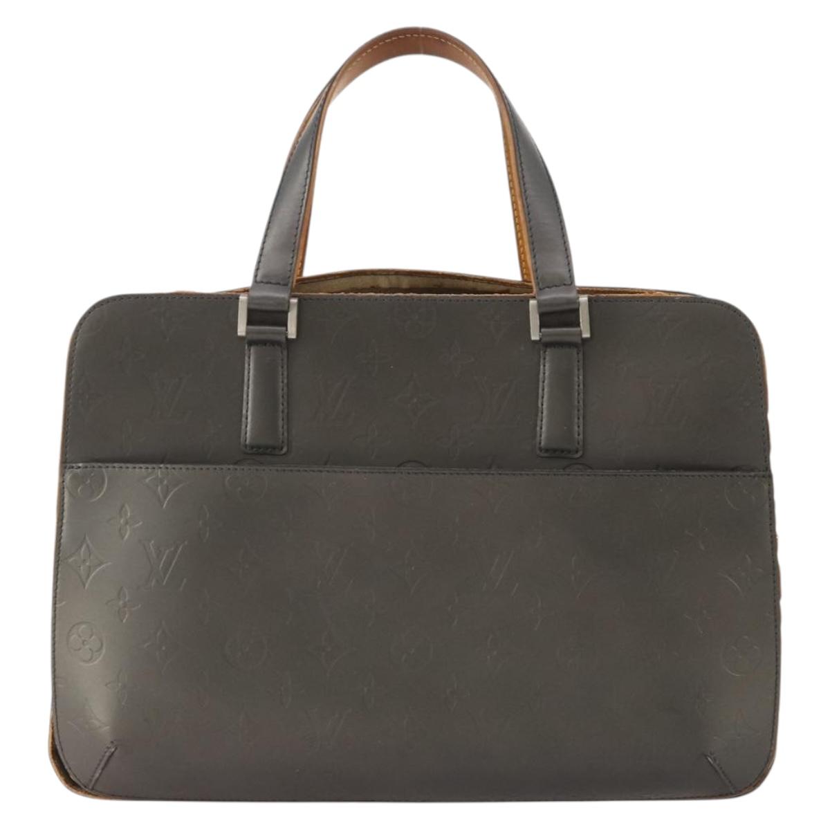 LOUIS VUITTON Monogram Mat Malden Hand Bag Black M55132 LV Auth 180898