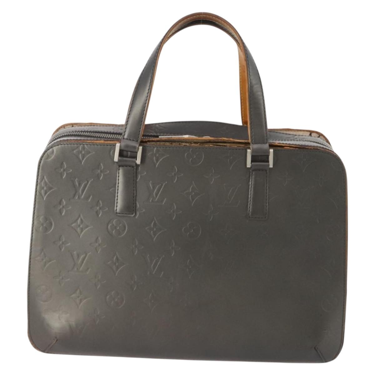 LOUIS VUITTON Monogram Mat Malden Hand Bag Black M55132 LV Auth 180898