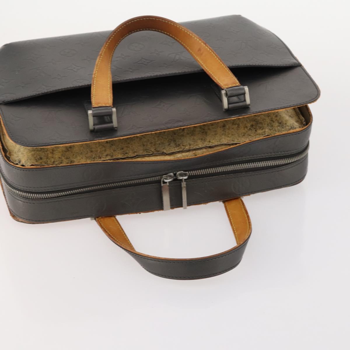 LOUIS VUITTON Monogram Mat Malden Hand Bag Black M55132 LV Auth 180898
