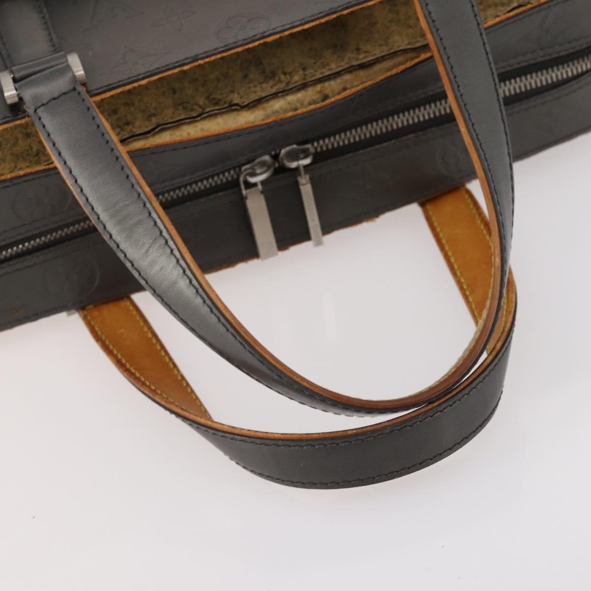 LOUIS VUITTON Monogram Mat Malden Hand Bag Black M55132 LV Auth 180898