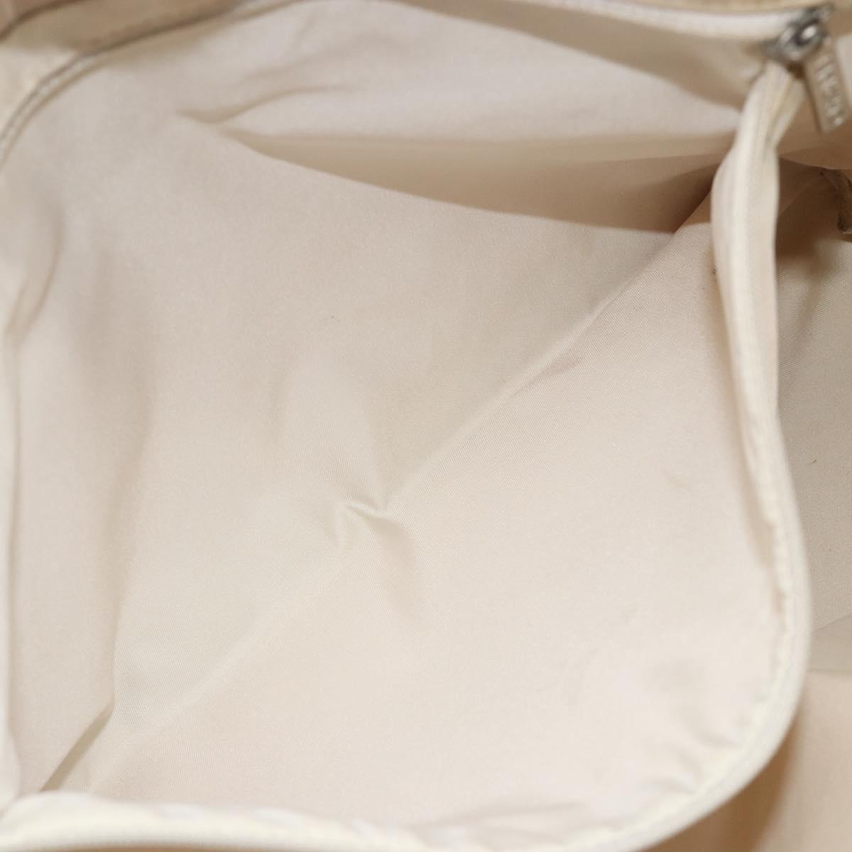 CHANEL New Travel Line Tote Bag Nylon Beige Gold CC Auth 180904