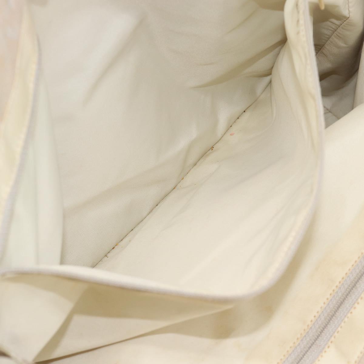 CHANEL New Travel Line Tote Bag Nylon Beige Gold CC Auth 180906