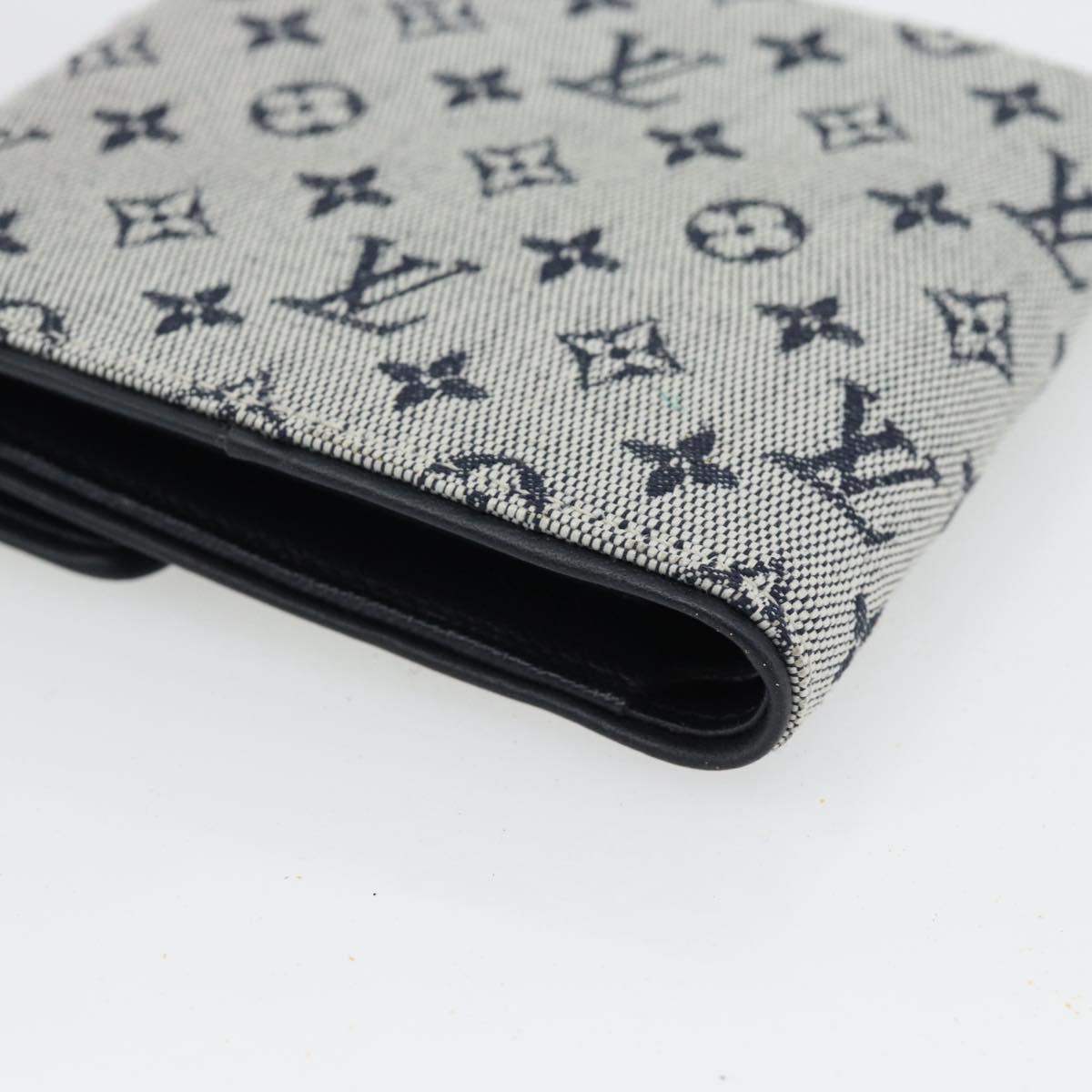 LOUIS VUITTON Mini Porte Billet Cartes Credit Monnaie Blue M92239 Auth 180914A