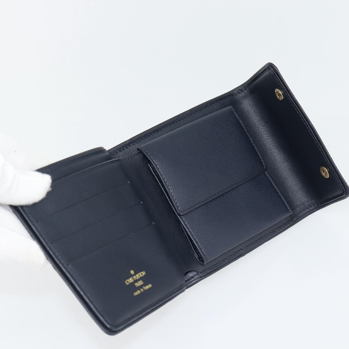 LOUIS VUITTON Mini Porte Billet Cartes Credit Monnaie Blue M92239 Auth 180914A