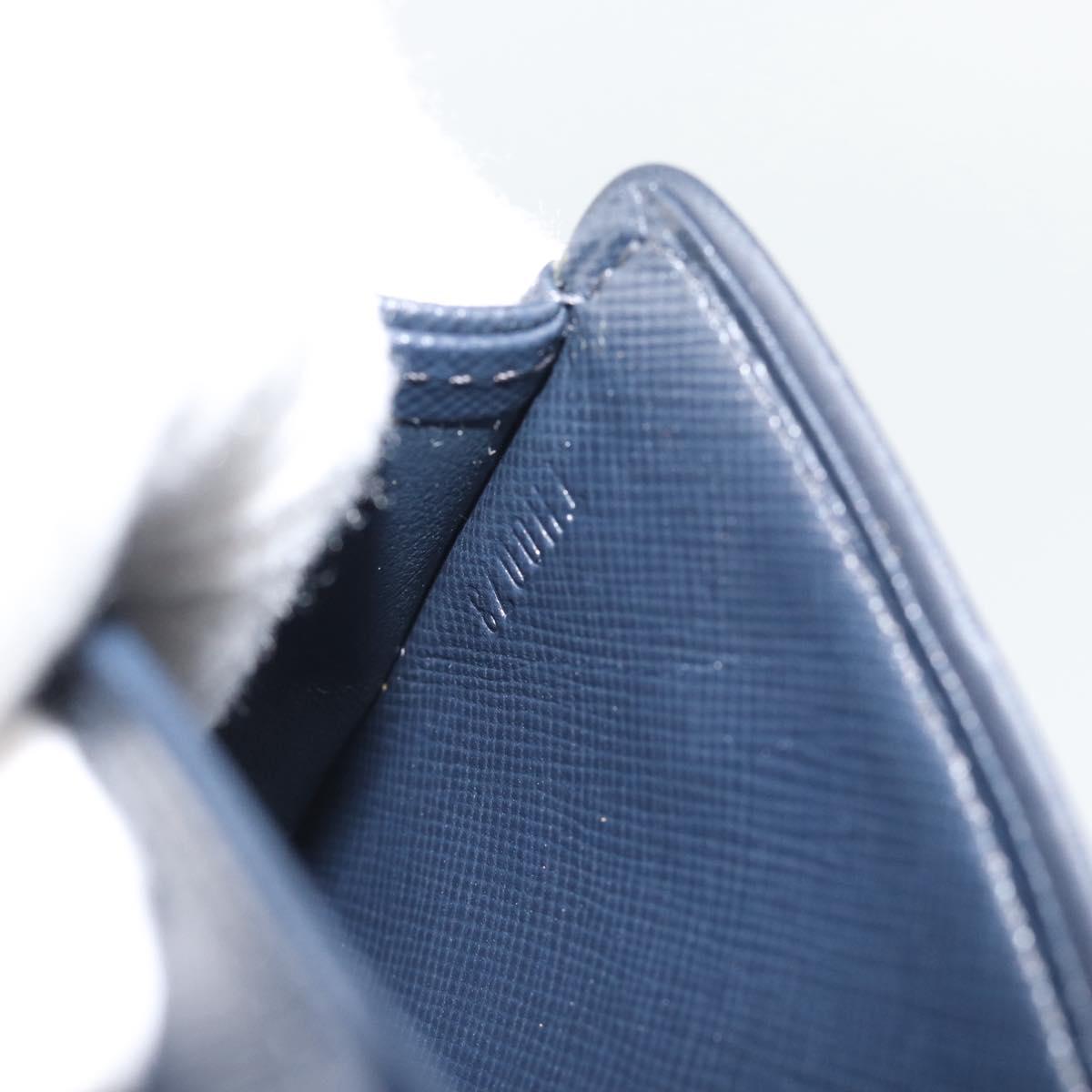 LOUIS VUITTON Mini Porte Billet Cartes Credit Monnaie Blue M92239 Auth 180914A