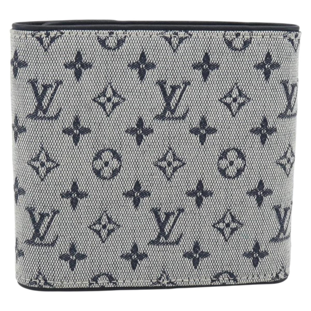 LOUIS VUITTON Mini Porte Billet Cartes Credit Monnaie Blue M92239 Auth 180914A