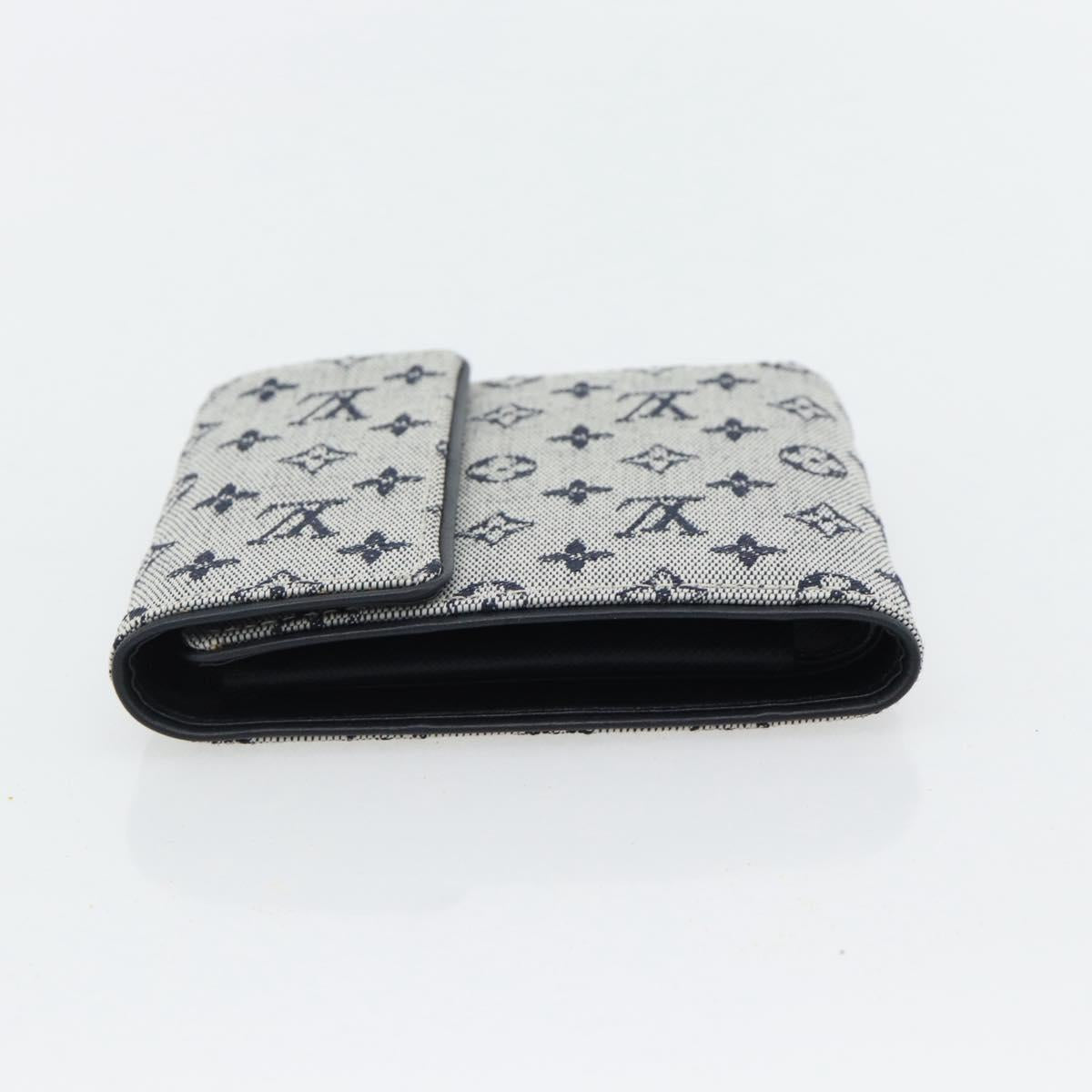 LOUIS VUITTON Mini Porte Billet Cartes Credit Monnaie Blue M92239 Auth 180914A
