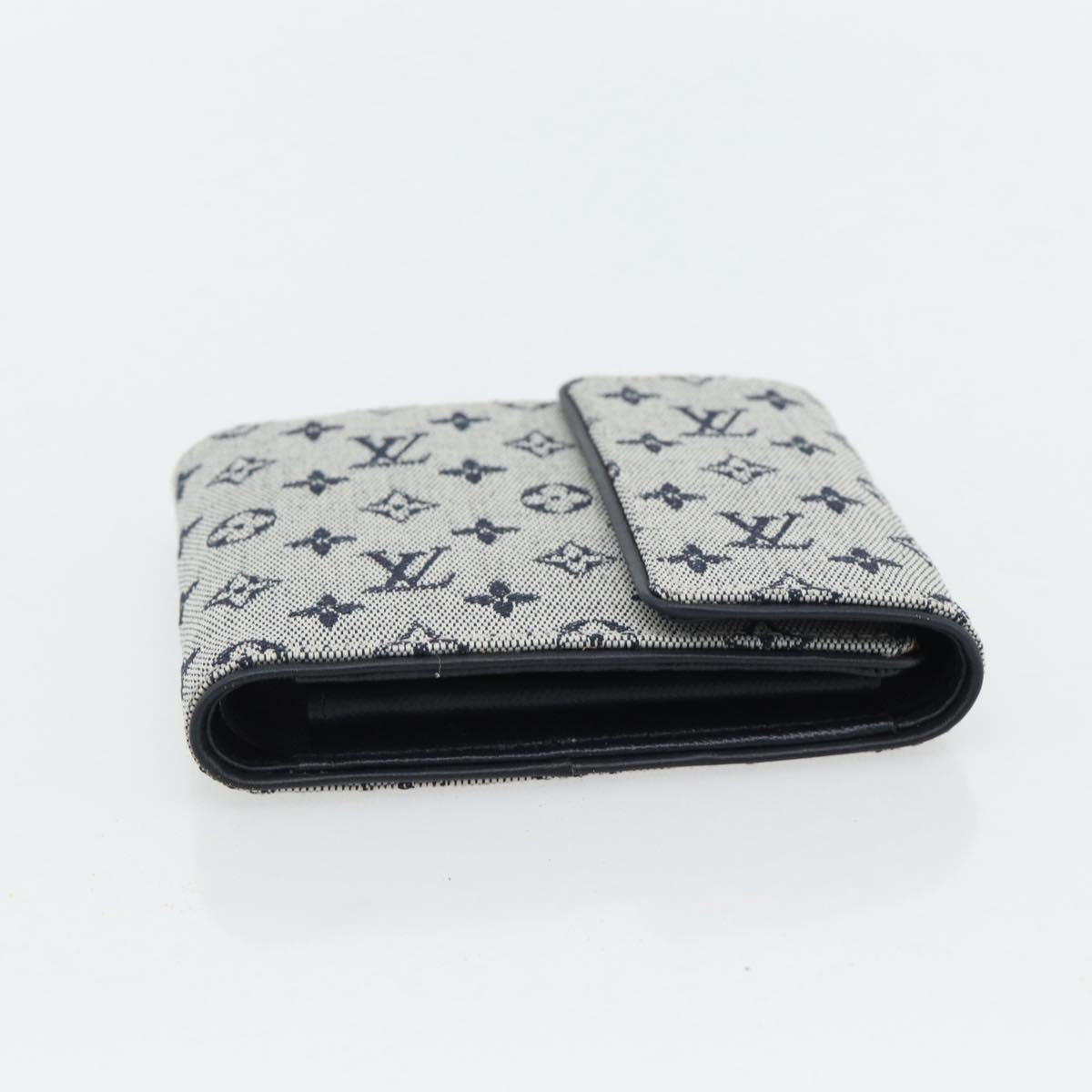 LOUIS VUITTON Mini Porte Billet Cartes Credit Monnaie Blue M92239 Auth 180914A