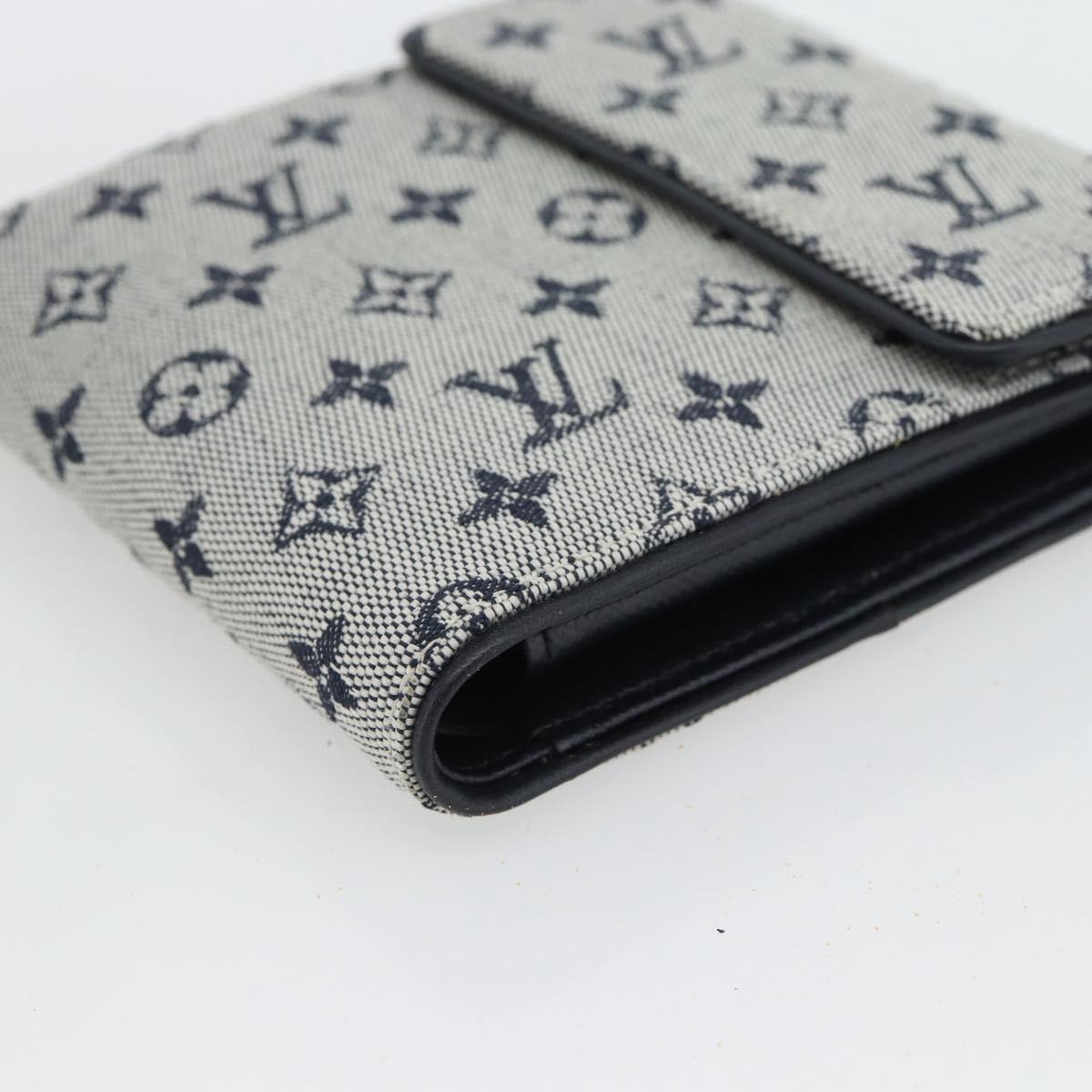 LOUIS VUITTON Mini Porte Billet Cartes Credit Monnaie Blue M92239 Auth 180914A