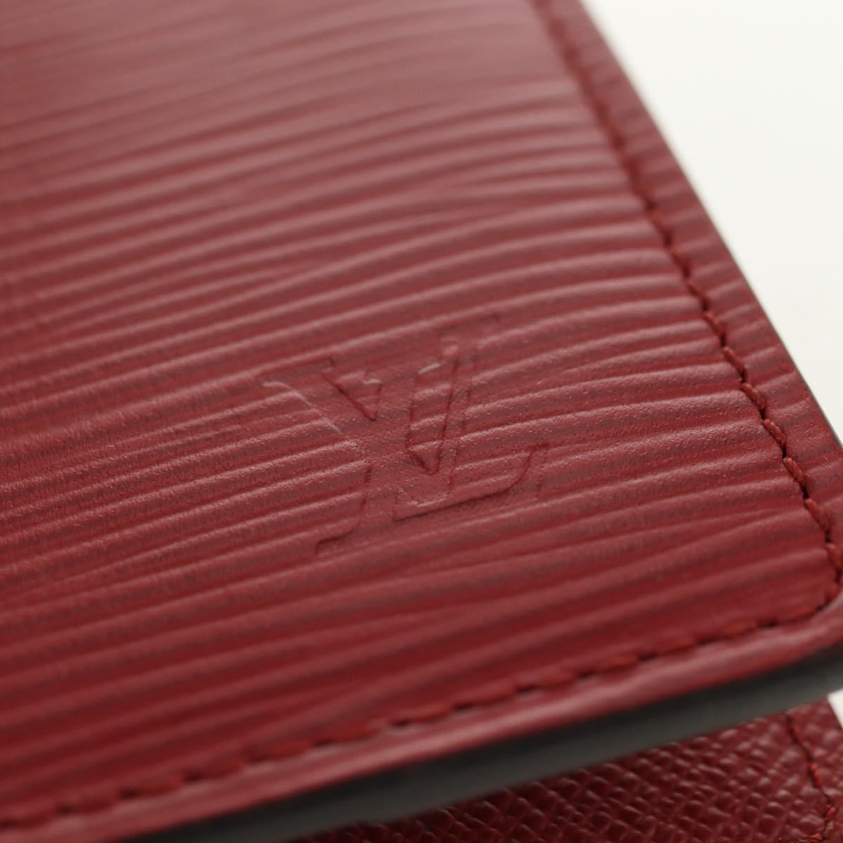 LOUIS VUITTON Epi Organizer De Poch Card Case Red M6358E LV Auth 180915M