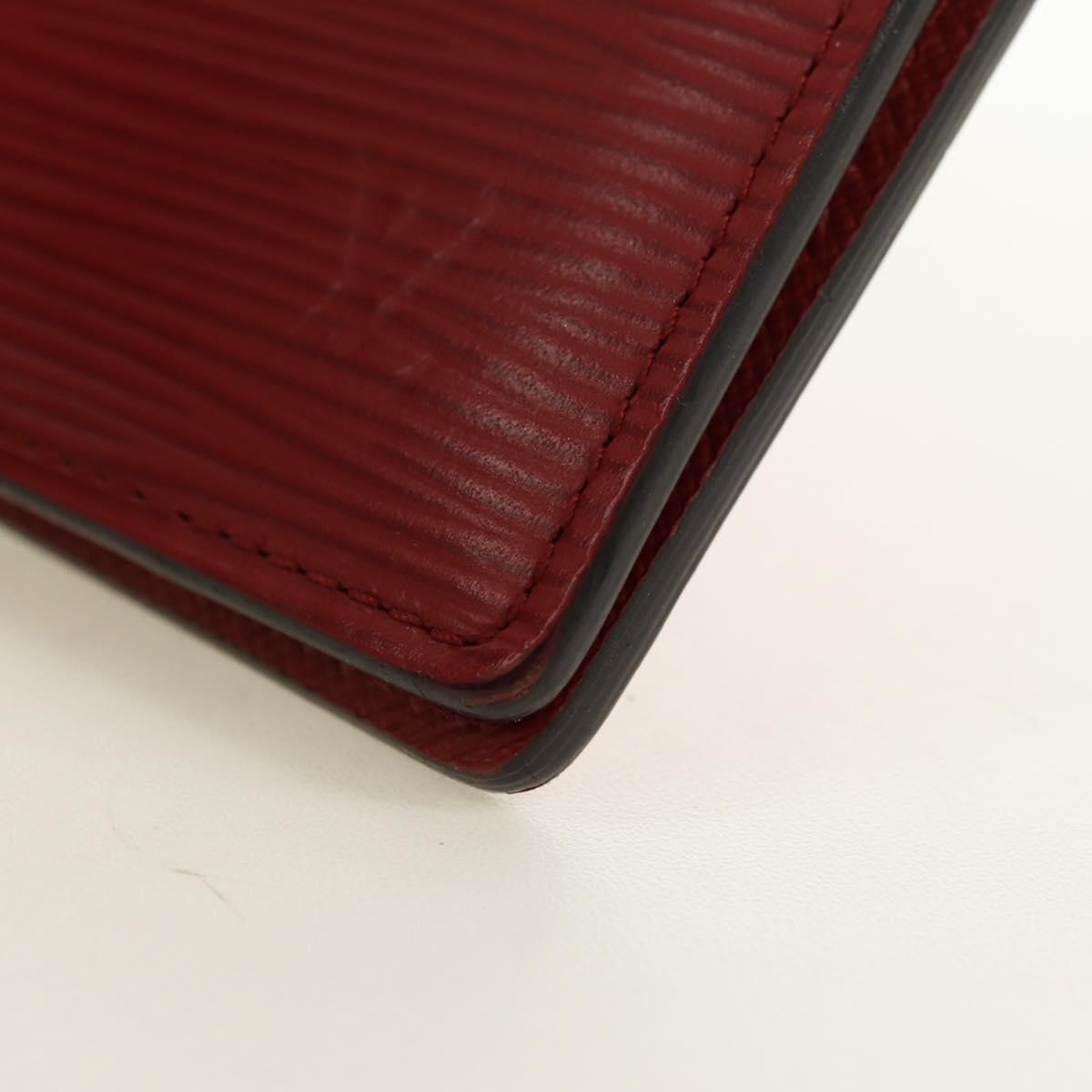 LOUIS VUITTON Epi Organizer De Poch Card Case Red M6358E LV Auth 180915M