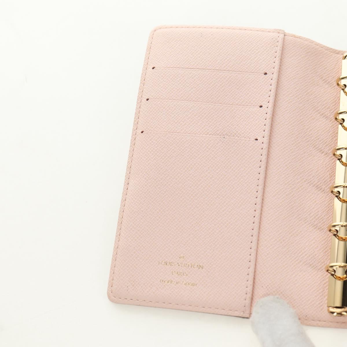 LOUIS VUITTON Monogram Agenda Koala PM Planner Cover Pink R21013 Auth 180916M