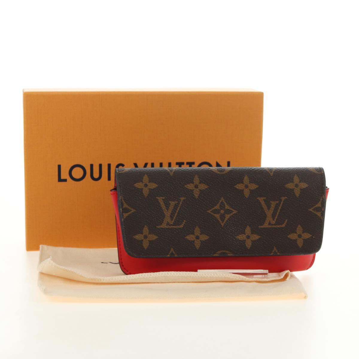 LOUIS VUITTON Monogram Etui Lunette Woody Glasses Case GI0372 LV Auth 180918M