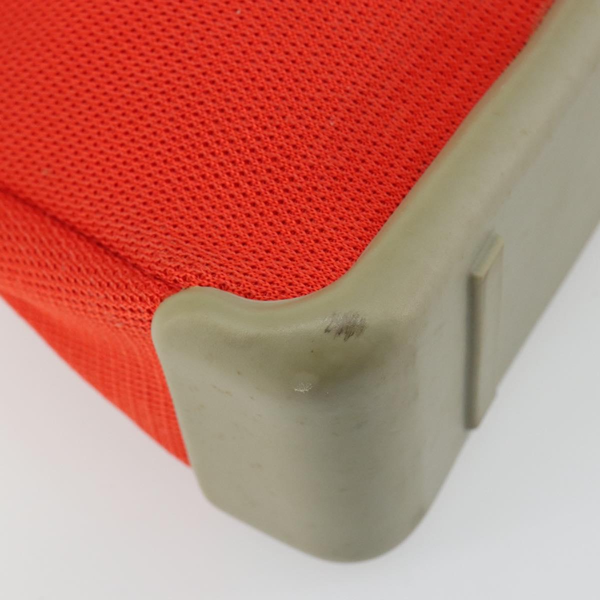 PRADA Sports Shoulder Bag Canvas Orange Silver Auth 180921
