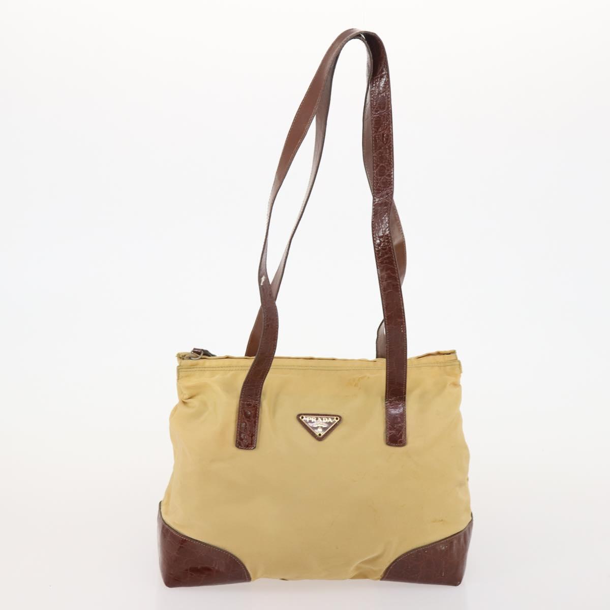 PRADA Shoulder Bag Nylon 5 Set Beige Black Green Auth 180926