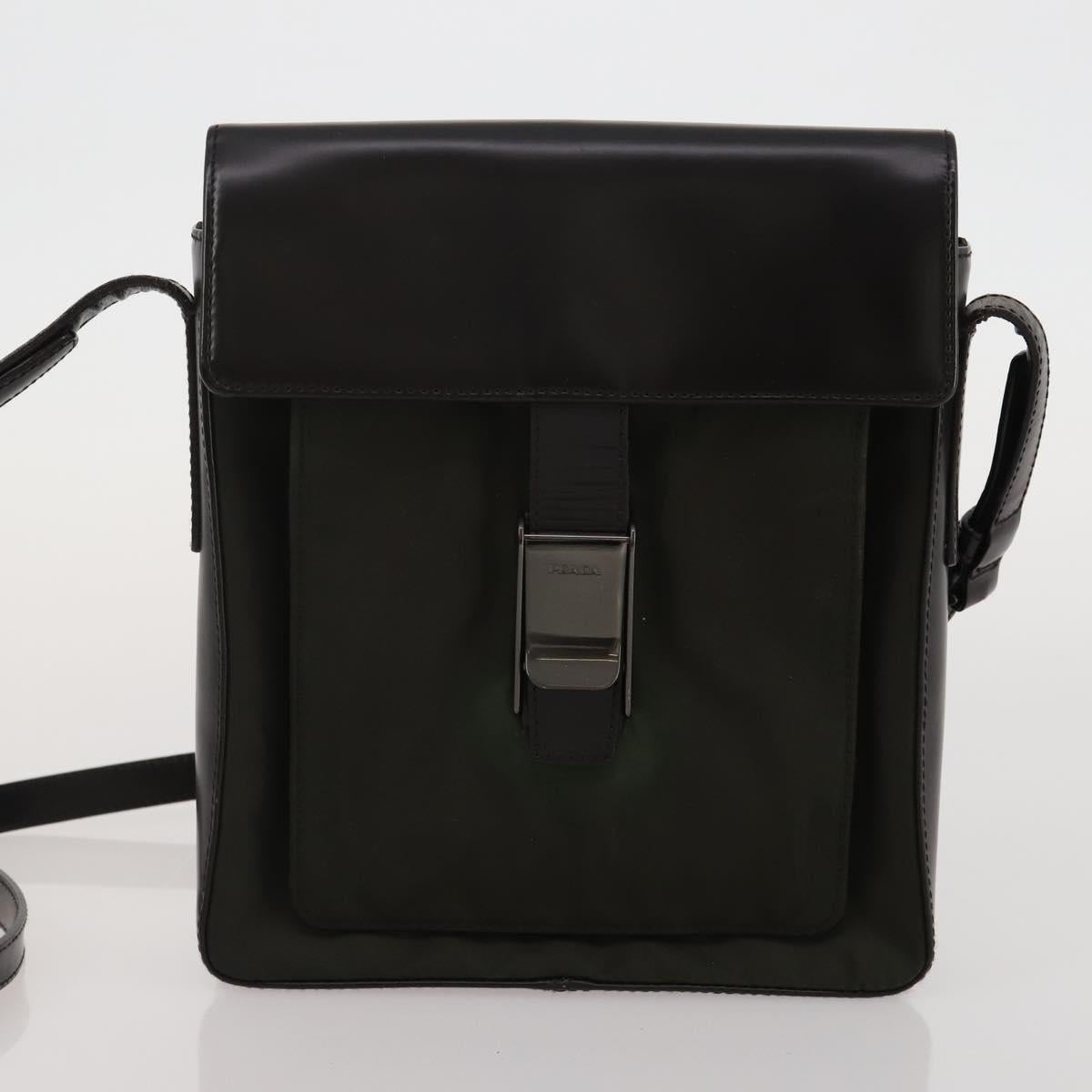 PRADA Shoulder Bag Nylon 5 Set Beige Black Green Auth 180927