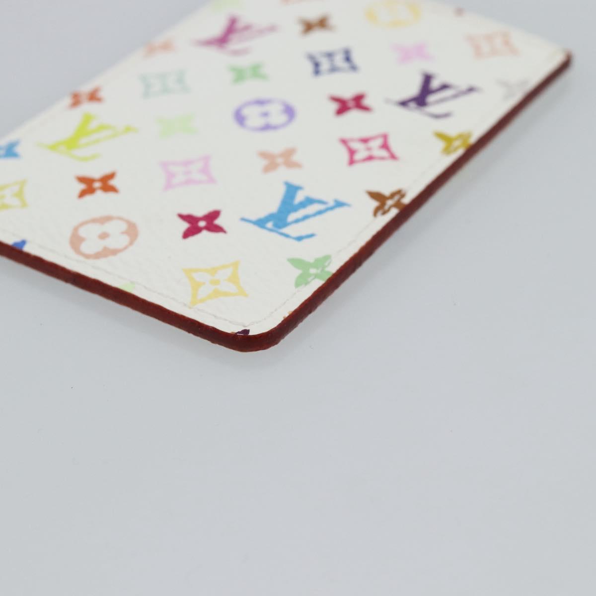 LOUIS VUITTON Monogram Multicolor Etui Hand Mirror White M92651 LV Auth 180935