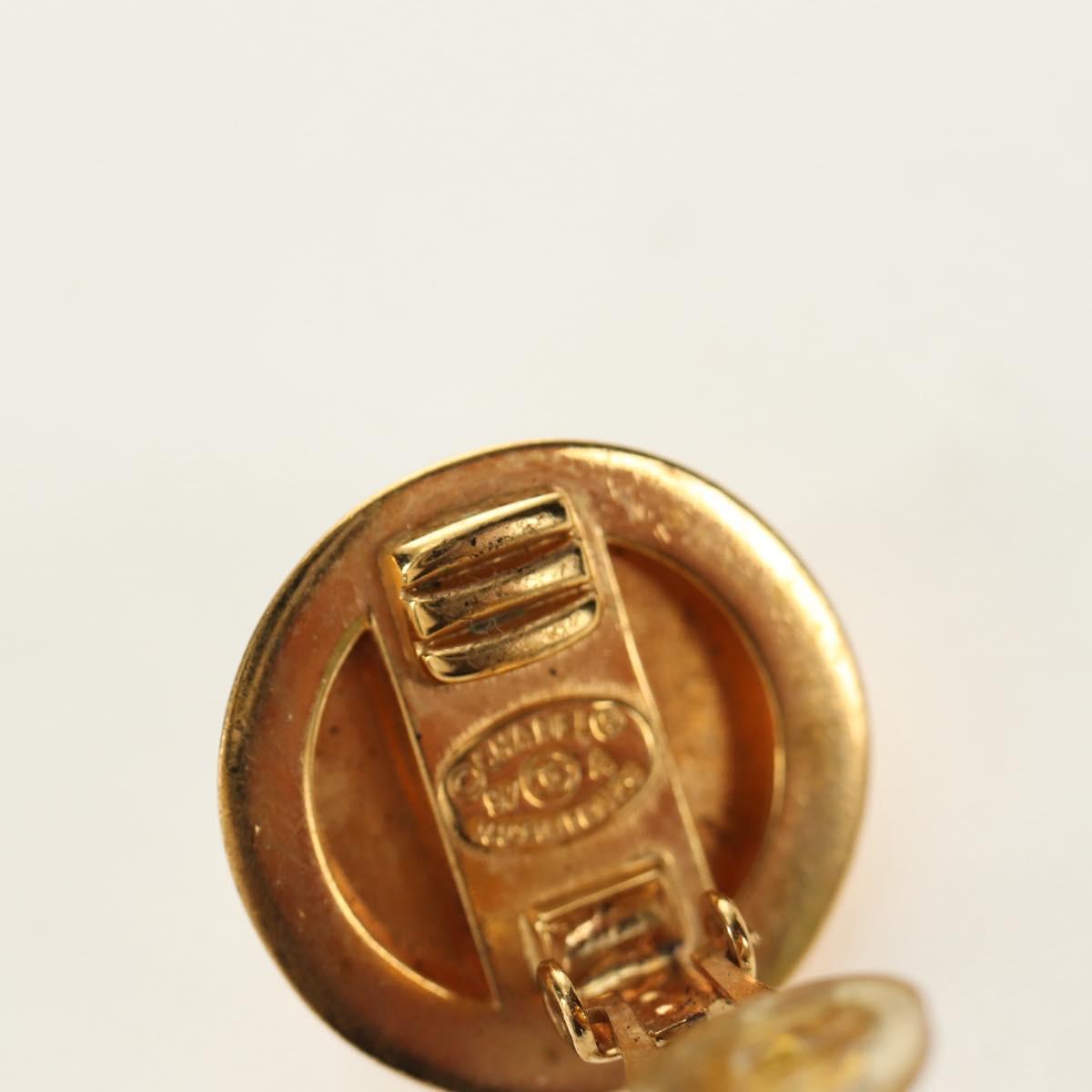 CHANEL Earring metal Gold Tone CC Auth 180936M