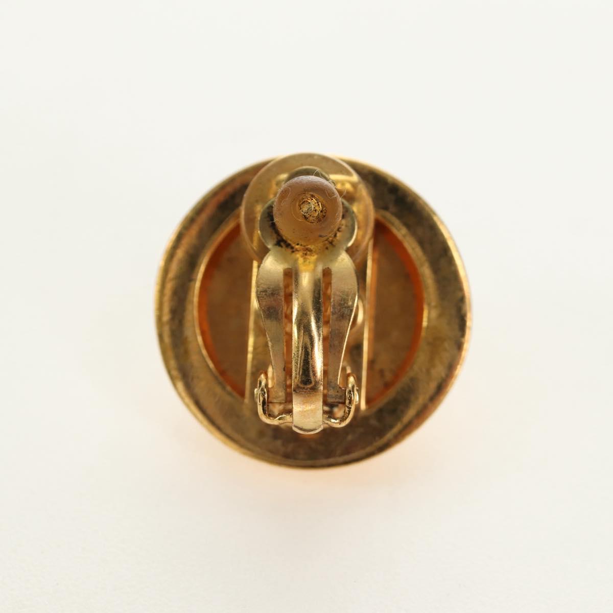 CHANEL Earring metal Gold Tone CC Auth 180936M