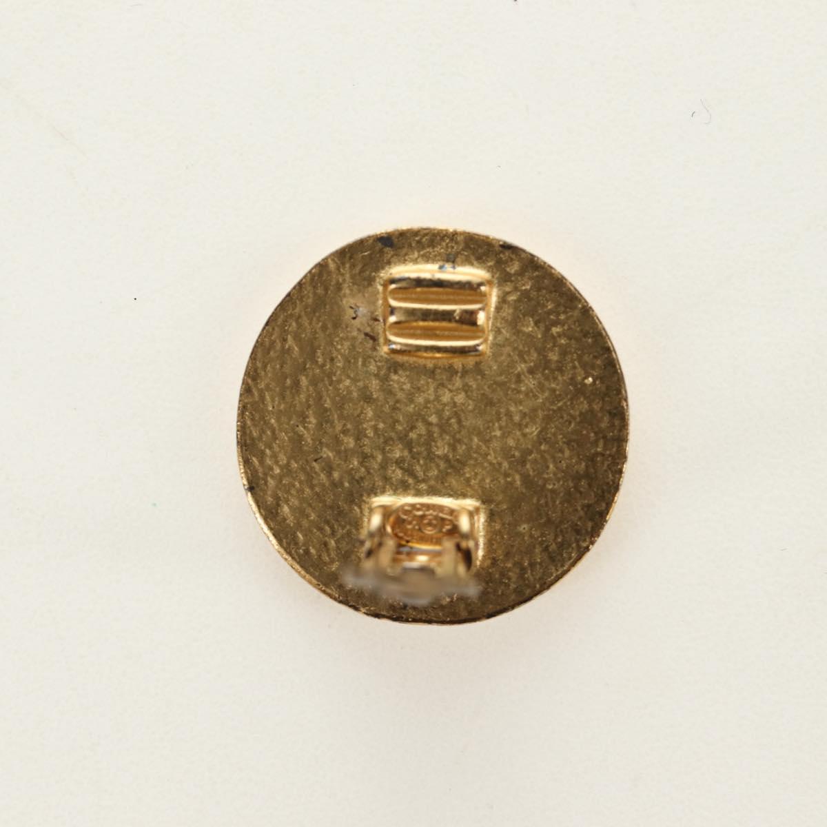 CHANEL Earring metal Gold Tone CC Auth 180939M