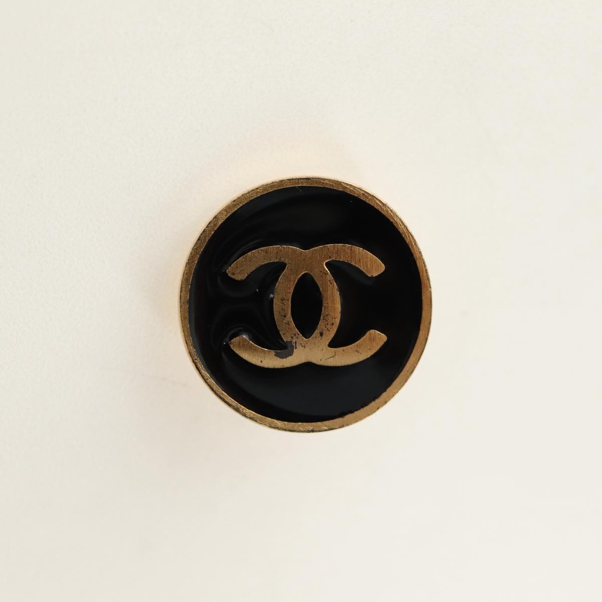 CHANEL Earring metal Gold Tone CC Auth 180939M