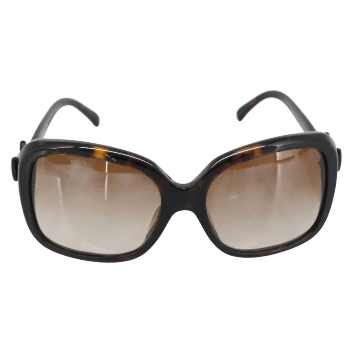 CHANEL Tortoise Pattern Sunglasses plastic Brown CC Auth 180941
