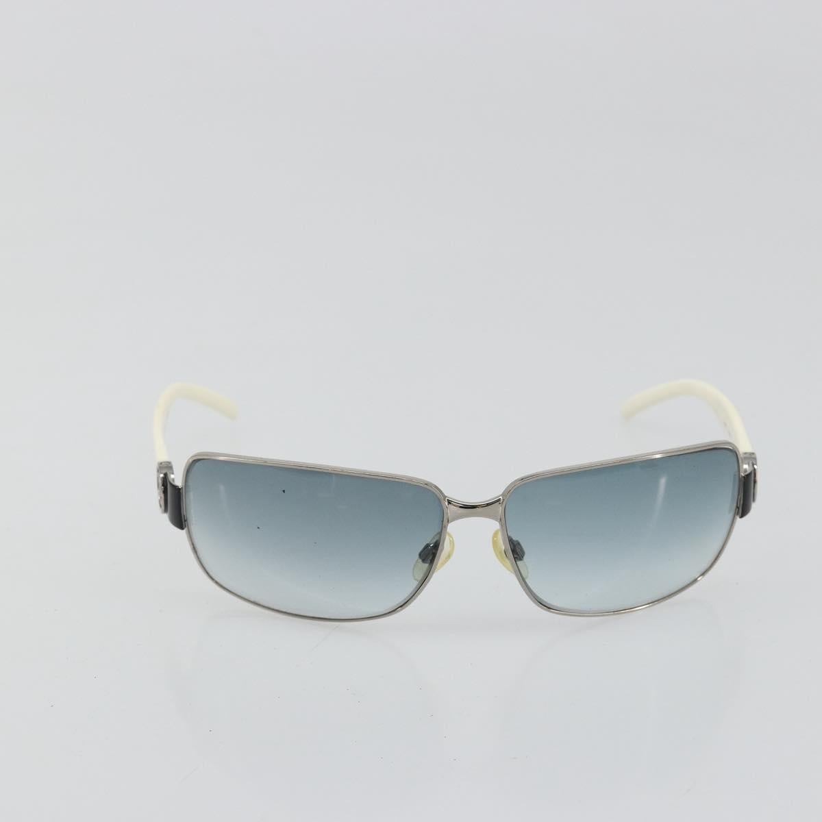 CHANEL Sunglasses plastic White CC Auth 180943