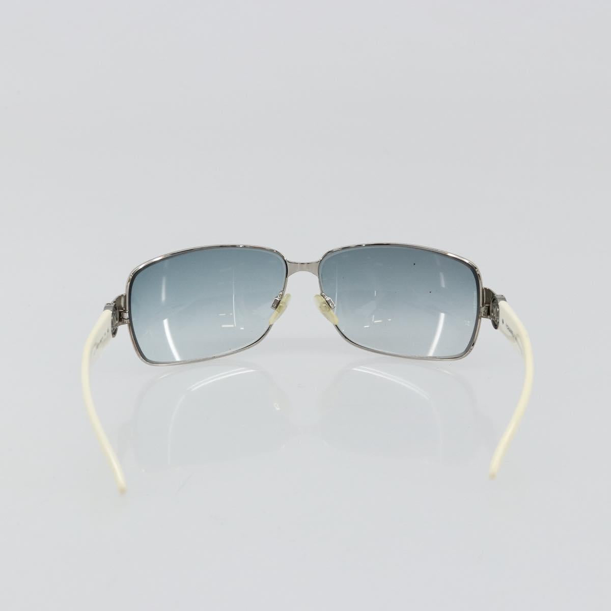 CHANEL Sunglasses plastic White CC Auth 180943
