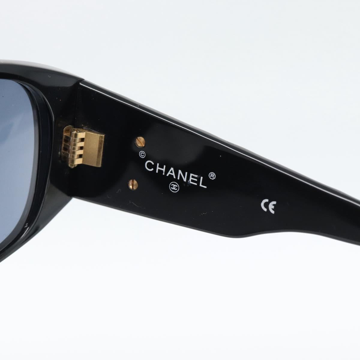 CHANEL Sunglasses plastic Black CC Auth 180944M