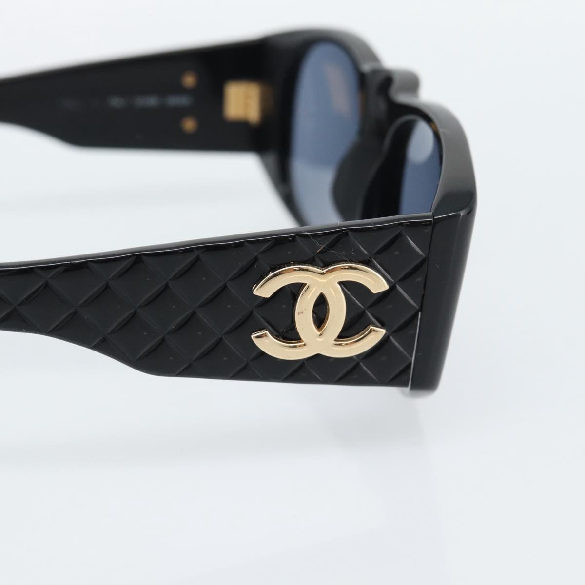 CHANEL Sunglasses plastic Black CC Auth 180944M