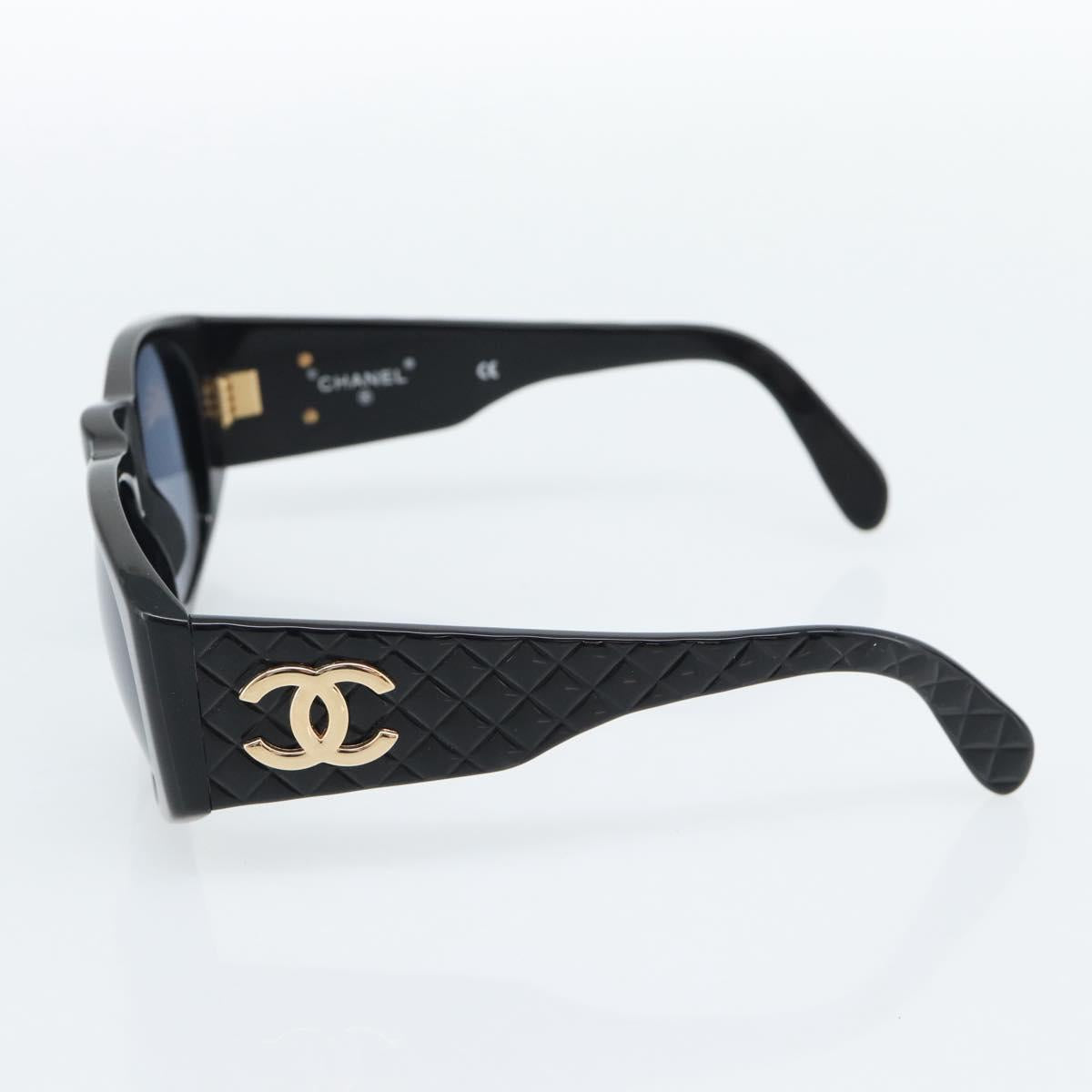 CHANEL Sunglasses plastic Black CC Auth 180944M