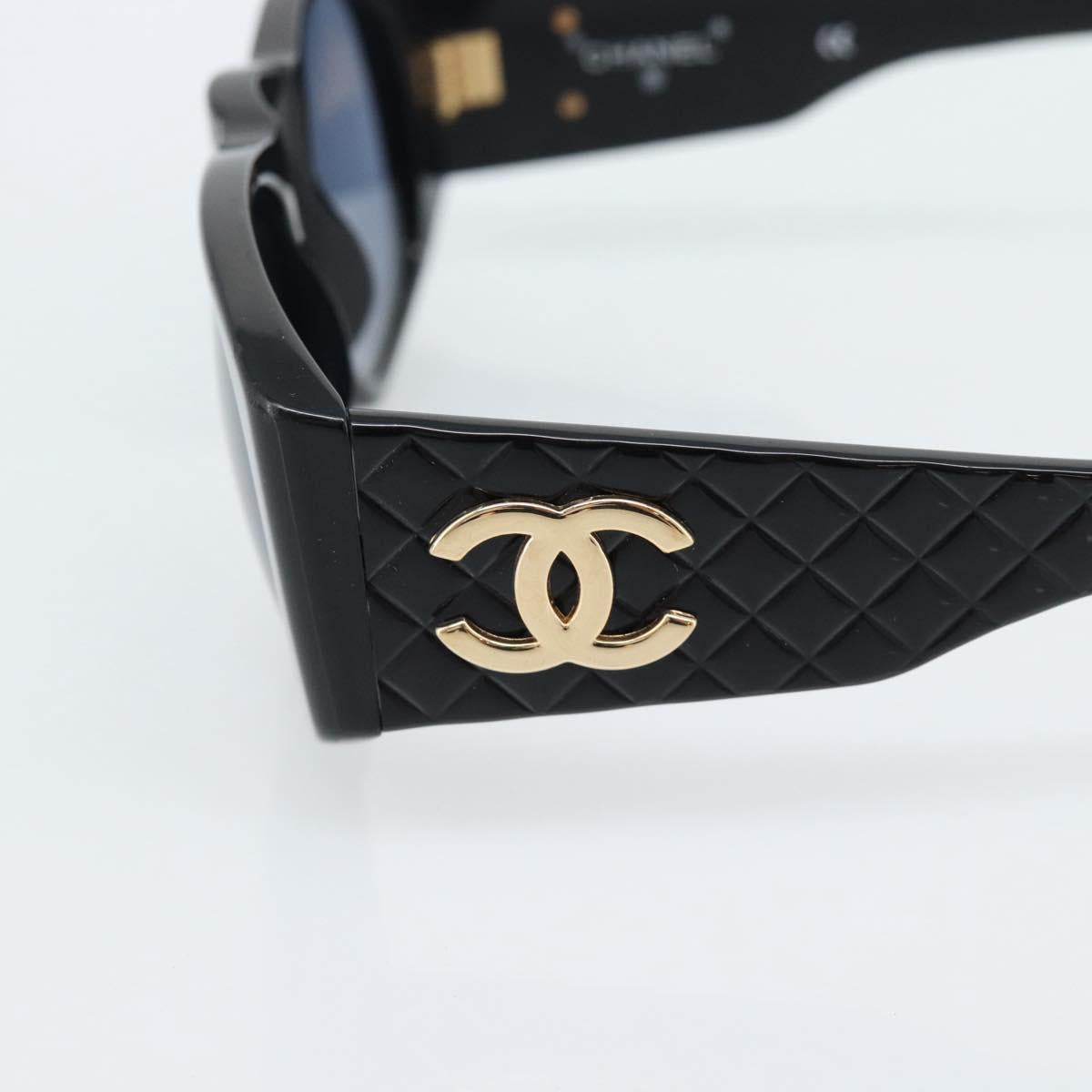 CHANEL Sunglasses plastic Black CC Auth 180944M