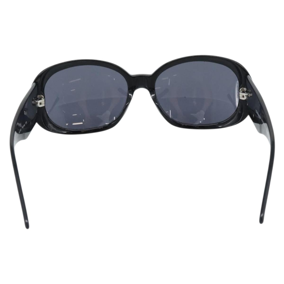 CHANEL Camelia Sunglasses plastic Black CC Auth 180945