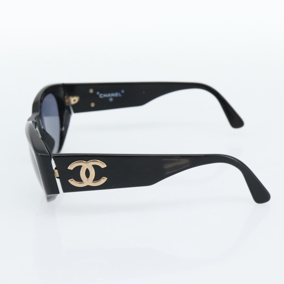 CHANEL Sunglasses plastic Black CC Auth 180948M
