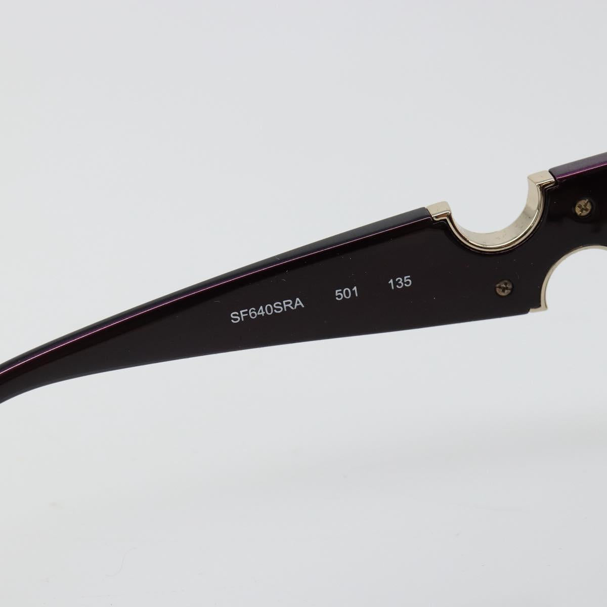 Salvatore Ferragamo Gancini Sunglasses plastic Purple Auth 180951M