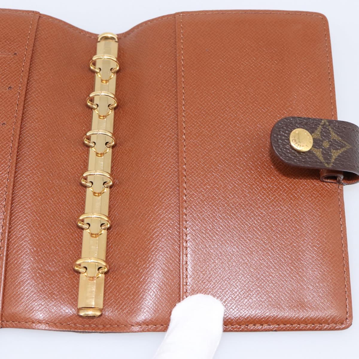 LOUIS VUITTON Monogram Agenda PM Day Planner Cover R20005 LV Auth 180952