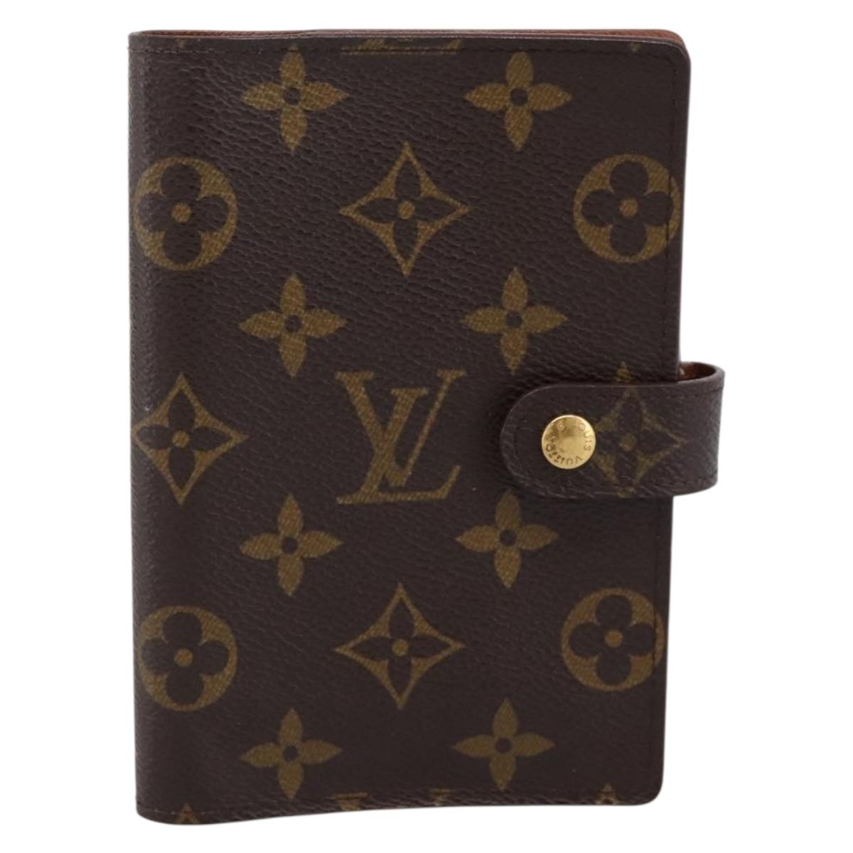 LOUIS VUITTON Monogram Agenda PM Day Planner Cover R20005 LV Auth 180952