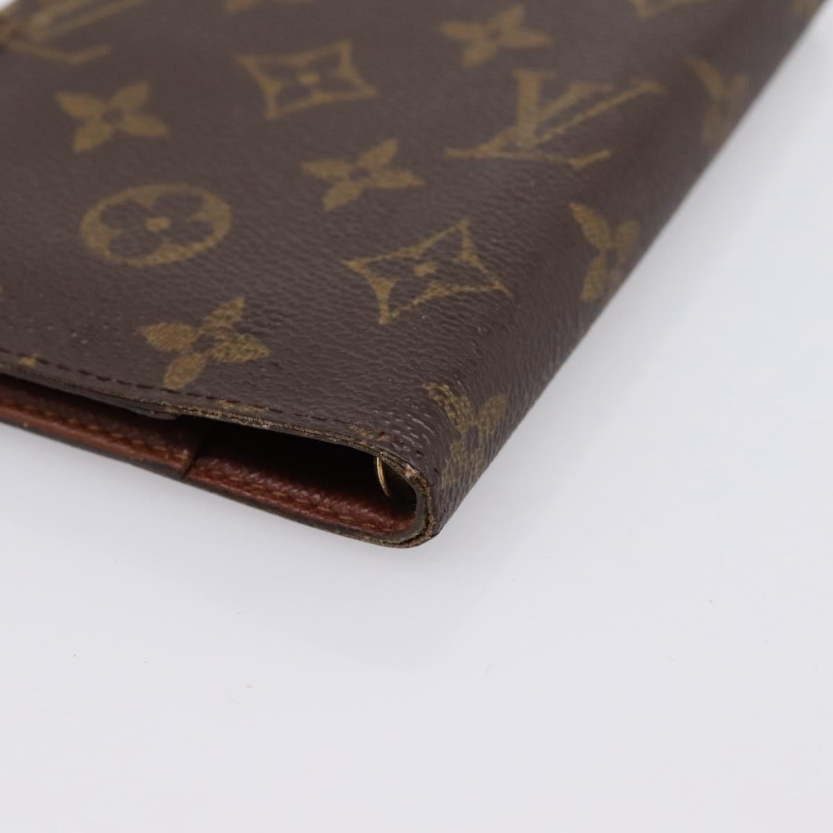 LOUIS VUITTON Monogram Agenda PM Day Planner Cover R20005 LV Auth 180953