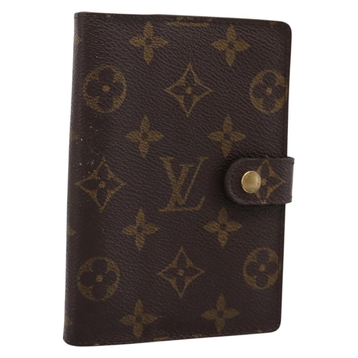 LOUIS VUITTON Monogram Agenda PM Day Planner Cover R20005 LV Auth 180953