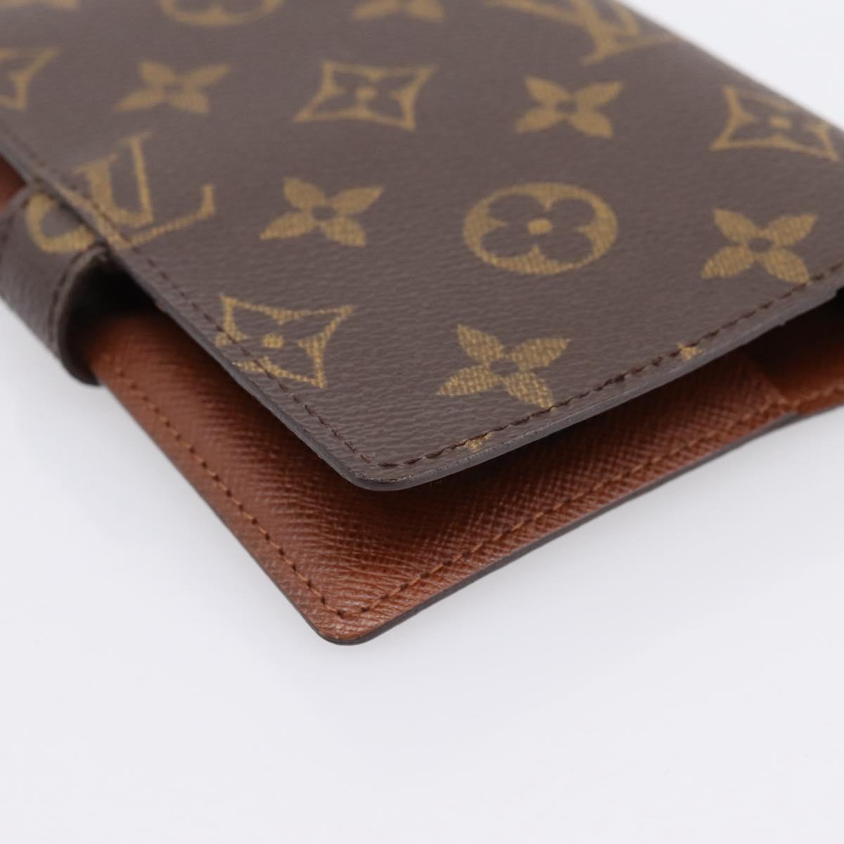 LOUIS VUITTON Monogram Agenda PM Day Planner Cover R20005 LV Auth 180956A