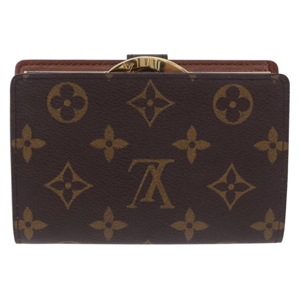LOUIS VUITTON Monogram Porte Monnaie Billets Viennois Wallet M61663 Auth 180963A