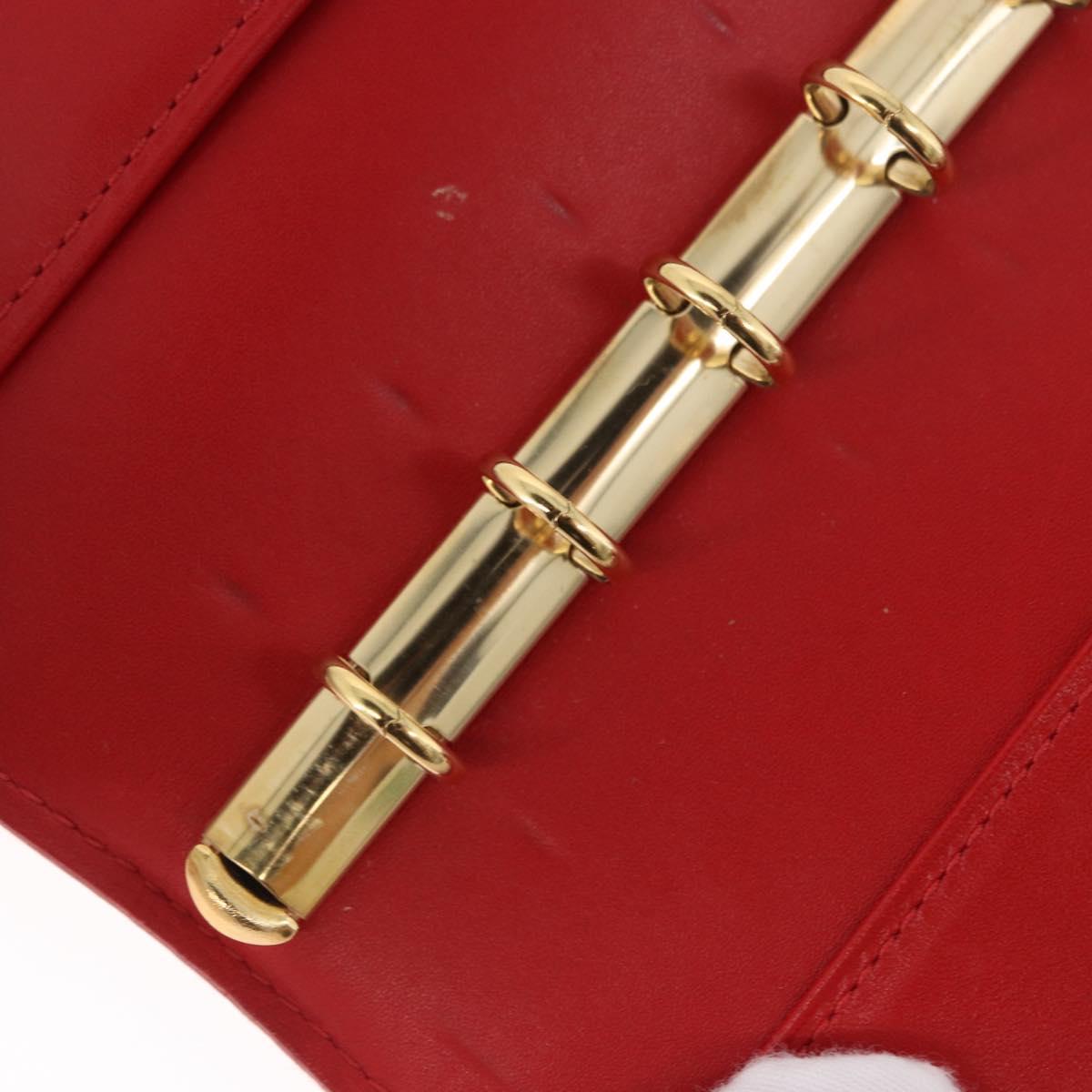 LOUIS VUITTON Monogram Vernis Agenda PM Planner Cover Rouge R21003 Auth 180968A