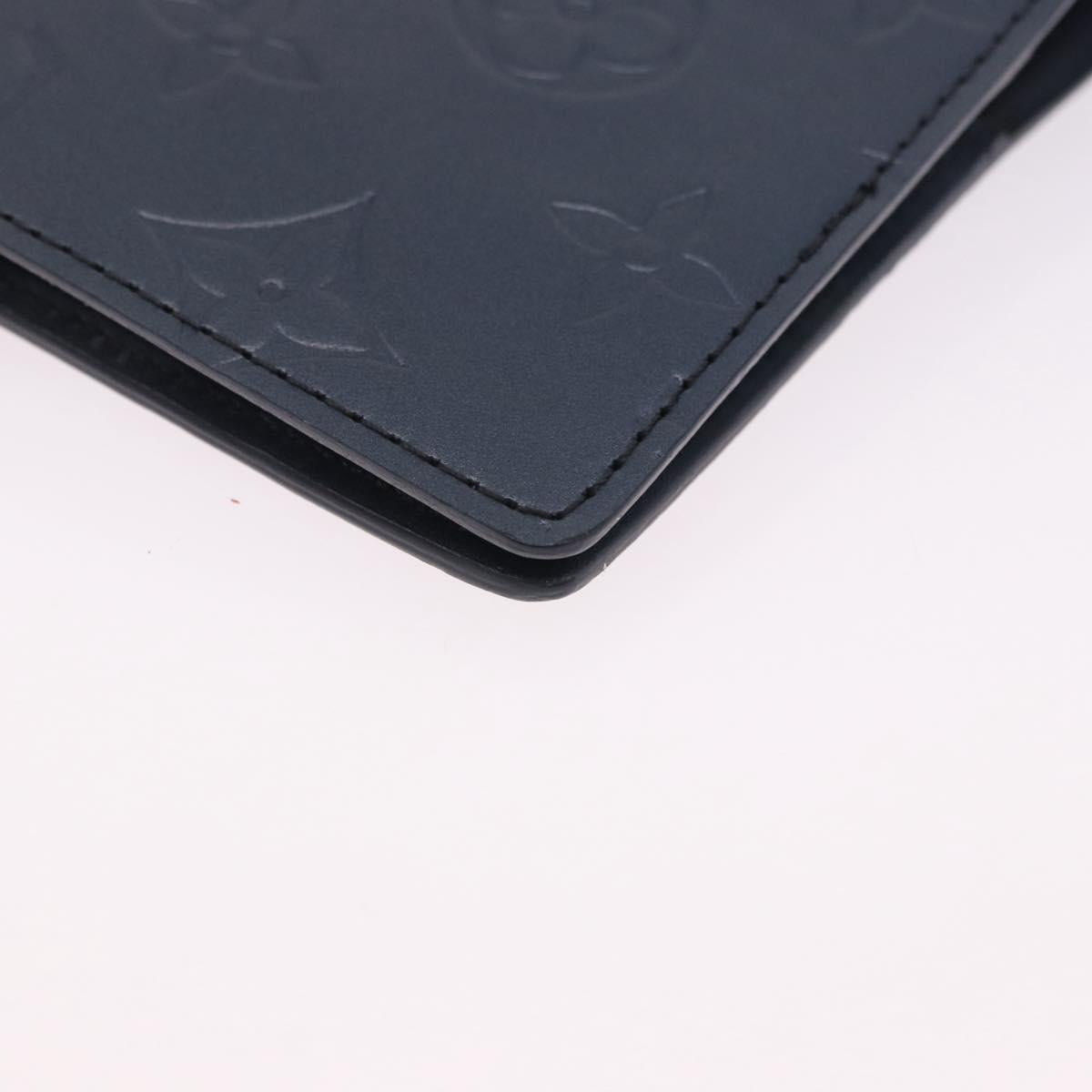 LOUIS VUITTON Monogram mat Agenda PM Day Planner Cover Blue R20935 Auth 180969A
