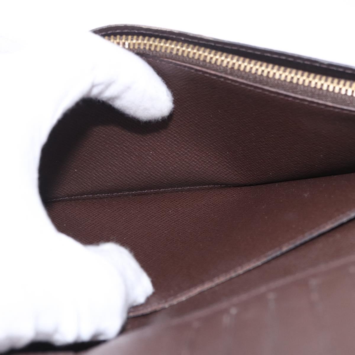 LOUIS VUITTON Damier Ebene Brazza Portefeuille Bifold Wallet N60017 Auth 180970A