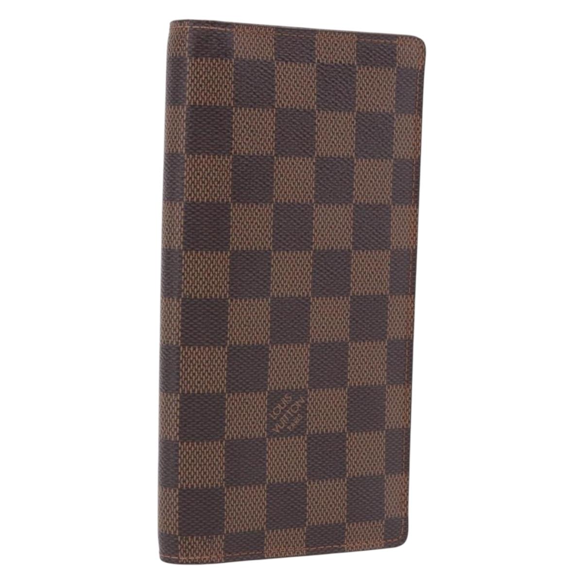 LOUIS VUITTON Damier Ebene Brazza Portefeuille Bifold Wallet N60017 Auth 180970A