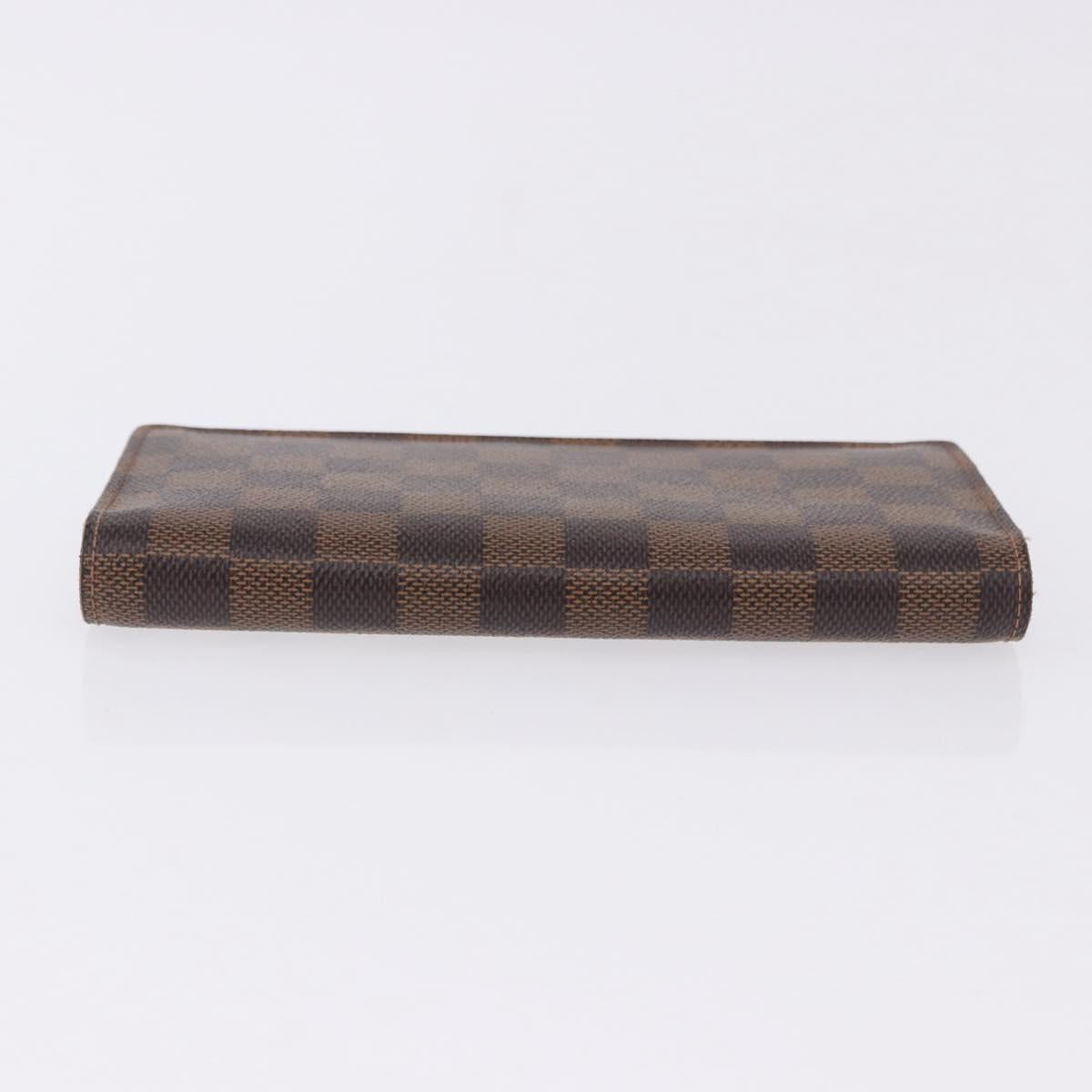 LOUIS VUITTON Damier Ebene Brazza Portefeuille Bifold Wallet N60017 Auth 180970A